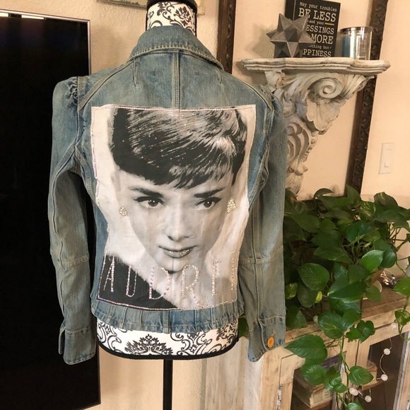 Marc Jacobs Jackets & Blazers - Repurposed Marc Jacobs Jean jacket with Swarovski